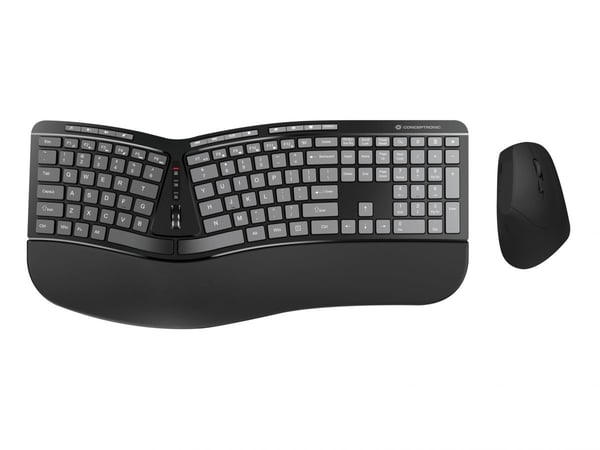 Conceptronic ORAZIO02US Tangentbord med mus Kontor RF Trådlös QWERTY Amerikansk engelska Svart