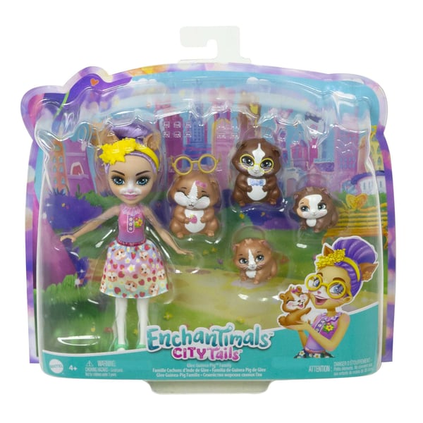 Enchantimals City Tails GLEE GUINEA PIG FAMILY Doll