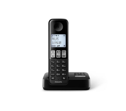 Philips D2551B DECT telefon Nummervisning Sort