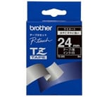 Brother Gloss Laminated Labelling Tape - 24mm, White/Black etikett-tejp TZ Brother Gloss Laminated Labelling Tape - 24mm, White/Black etikett-tejp TZ