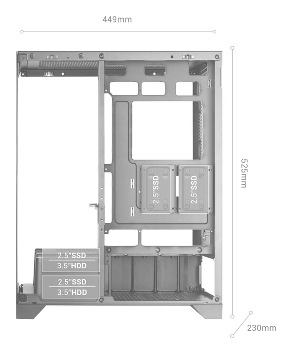 Mars Gaming MCPRISMA tietokonekotelo Midi Tower Musta