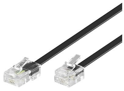 MicroConnect RJ11-RJ11 1M M/M Sort (MPK451S)