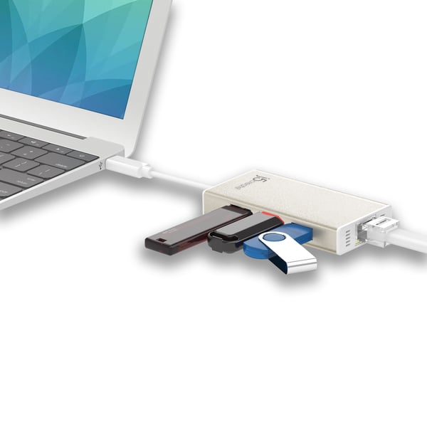 j5create JCH471-N USB-C™ Gigabit Ethernet og hub multi-adapter