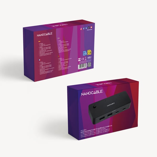 Nanocable 10.12.0011 KVM-switchar Svart