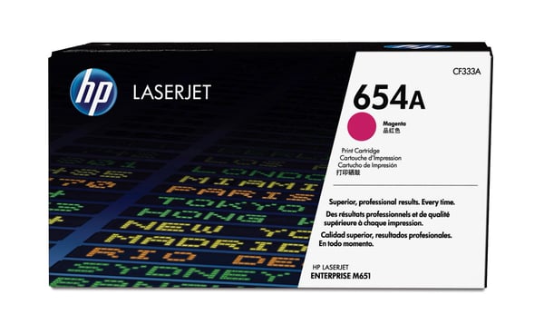 HP 654A, alkuperäinen magenta LaserJet-värikasetti