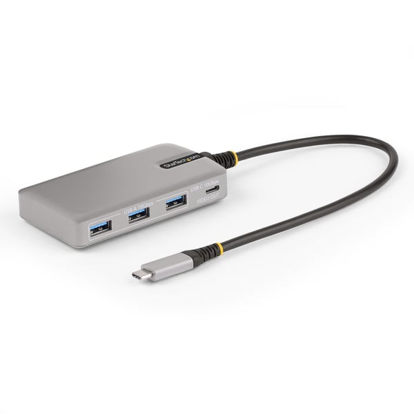 StarTech.com 4-Port USB-C Hubb med USB-C DP Alt Mode Videoutgång 4K 60Hz, 3x USB-A, 1x USB-C, 100W StarTech.com 4-Port USB-C Hubb med USB-C DP Alt Mode Videoutgång 4K 60Hz, 3x USB-A, 1x USB-C, 100W