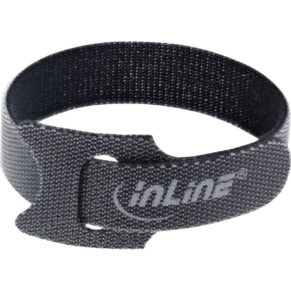 InLine 59943U kabelsamler Krog og løkke kabelbinder Sort 10 stk