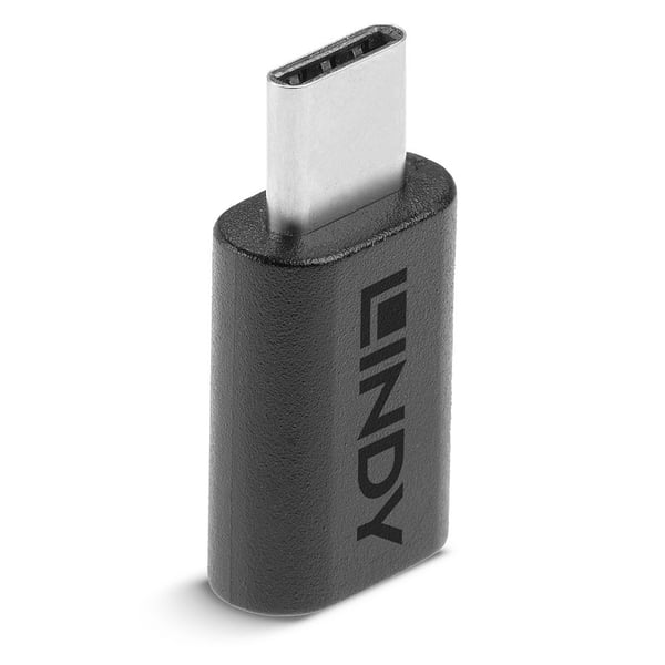 Lindy 41893 kabelomvandlare (hane/hona) USB 3.2 Type C Svart