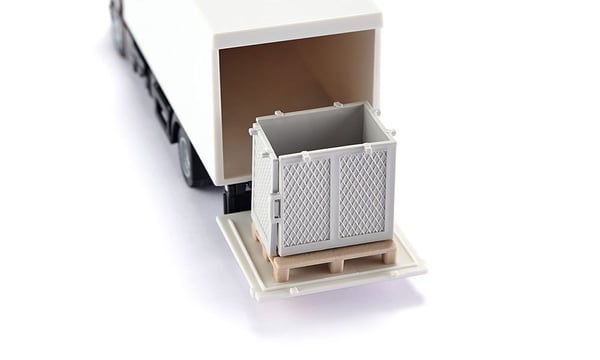 Siku MAN Truck with box body and tail lift Rekka-/Täysperävaunumalli Esikoottu 1:50