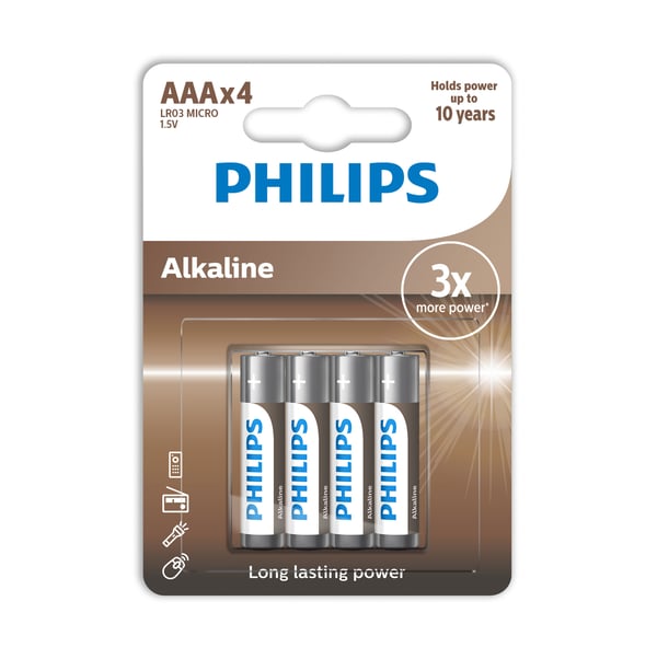 Philips LR03A4B/10 husholdningsbatteri Engangsbatteri AAA Alkaline