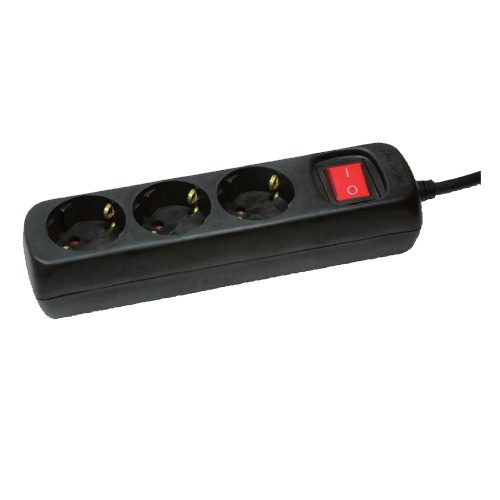LogiLink LPS206B stikdåse 1,4 m 3 AC stikkontakt(er) Sort LogiLink LPS206B stikdåse 1,4 m 3 AC stikkontakt(er) Sort