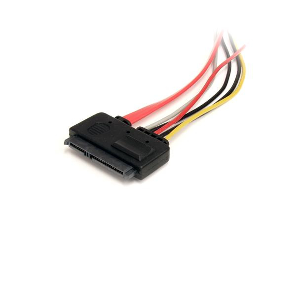 StarTech.com SATA22PEXT SATA-kabel 0,35 m SATA 22-pin SATA 7-pin + 15-pin Rød
