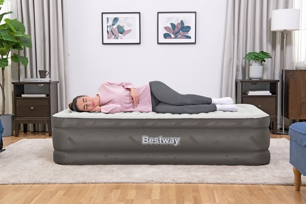 Bestway 69048 / 23 luftmadrass Enkelmadrass Grå, Vit Unisex