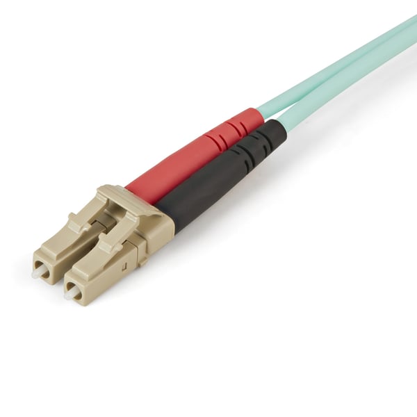StarTech.com Aqua OM4 Duplex Multimode Fiber - 1m / 3 ft - 100 Gb - 50/125 - OM4 Fiber - LC til LC Fi