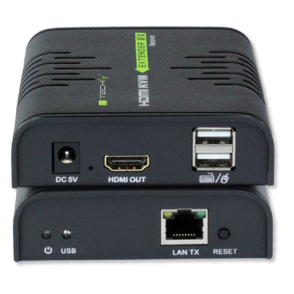 Techly IDATA HDMI-KVM2 KVM -kytkin Lähetin & vastaanotin