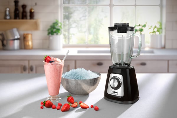 Tefal BlendForce II BL4358 1,25 L Bordplade blender 800 W Sort, Børstet stål