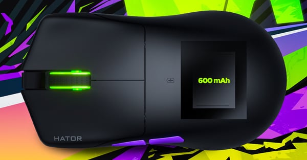 HATOR Pulsar 3 Ultra 8K+4K Wireless gamingmus, 2.4 GHz + Bluetooth + USB, Optical Yellow 100M Switches, PixArt PAW3950, RGB, Web SyncHUB™