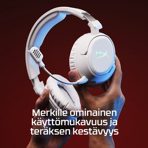 HyperX Cloud Flight 2 – langattomat pelikuulokkeet (valkoinen)