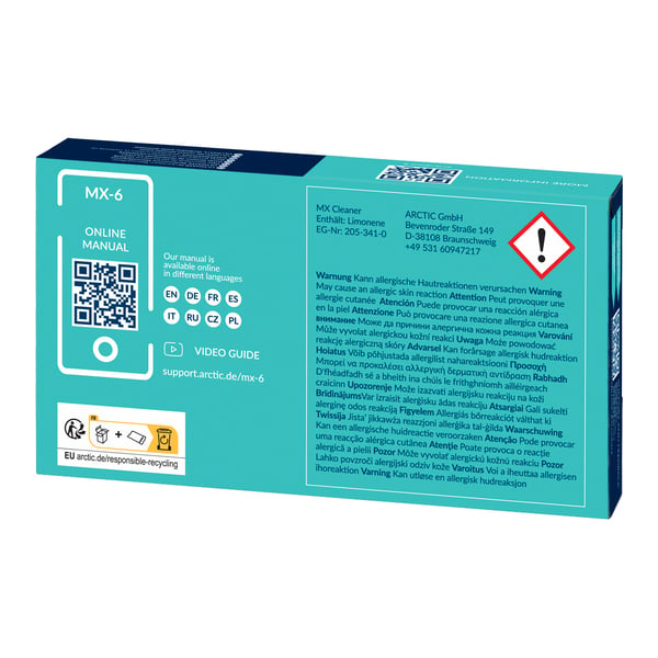 ARCTIC MX-6 kylflänsföreningar Termiskt fett 4 g