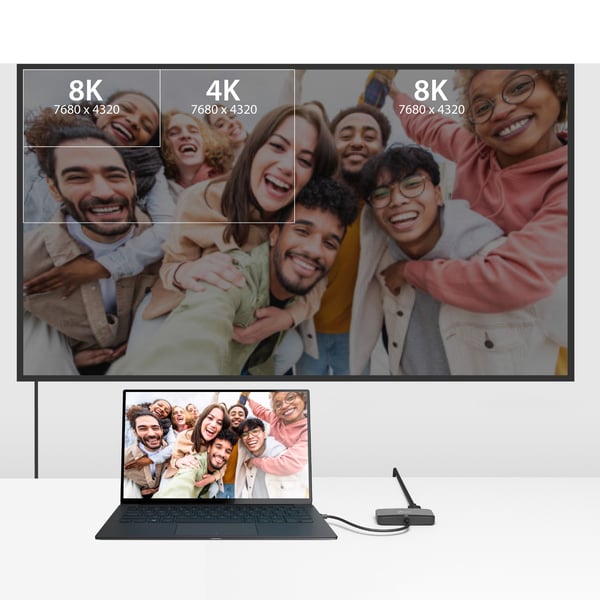 j5create JCA465-N 8K USB-C® til adapter til to HDMI™-skærme