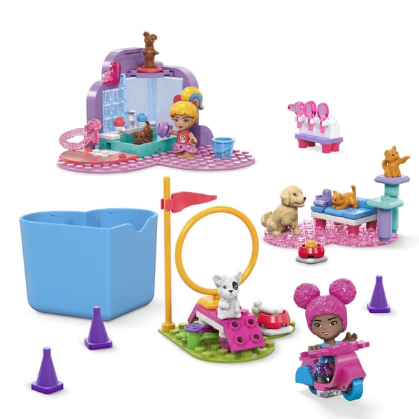 MEGA Barbie Color Reveal Train 'n Wash Pets