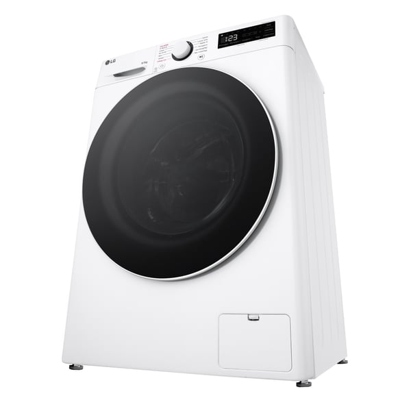 LG D2R5S09TSWW kuivaava pyykinpesukone Vapaasti seisova Edestä täytettävä Valkoinen