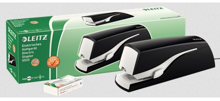 Leitz Elektrisk hæftemaskine 5533, kontaktløs, flat clinch, 20 ark