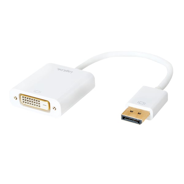 LogiLink CV0058B videokabel adapter 0,15 m DisplayPort DVI Hvid