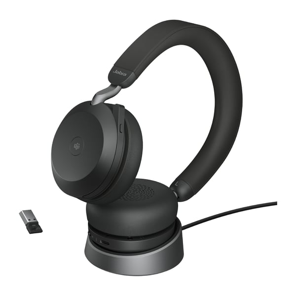 Jabra Evolve2 75 Headset Trådlös Huvudband Kontor/callcenter Bluetooth Laddningsställ Svart