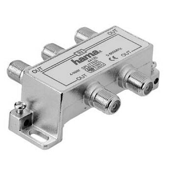 Hama CATV Splitter, 4 Way Kabelkniv Silver