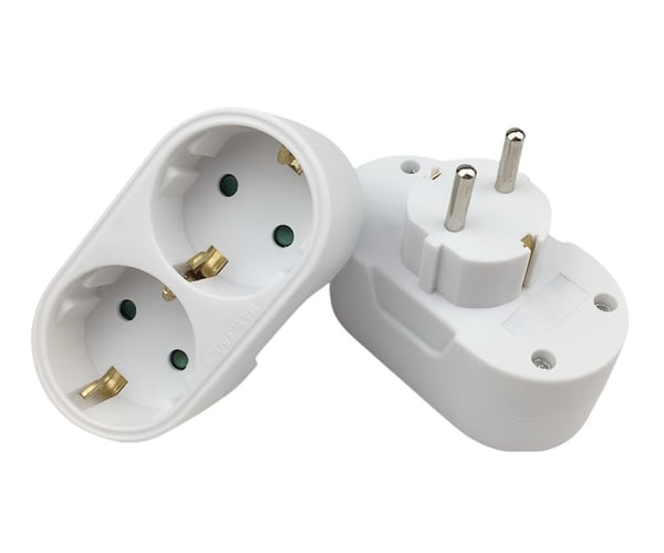Microconnect PESCHPLUG2 strømstik adapter Type F Hvid