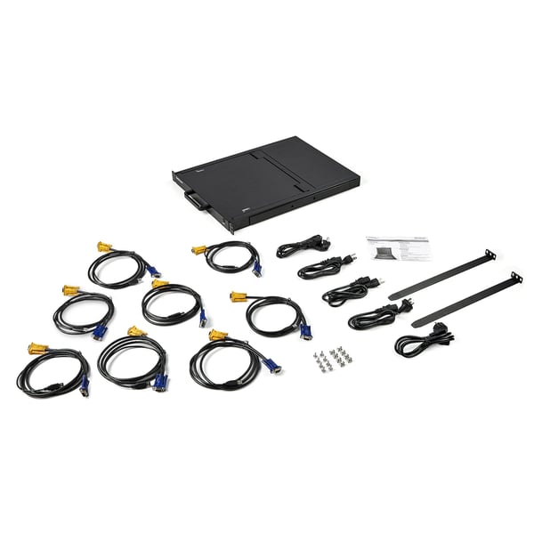 StarTech.com RKCONS1708K rack 43,2 cm (17") 1280 x 1024 pixlar Stål Svart 1U