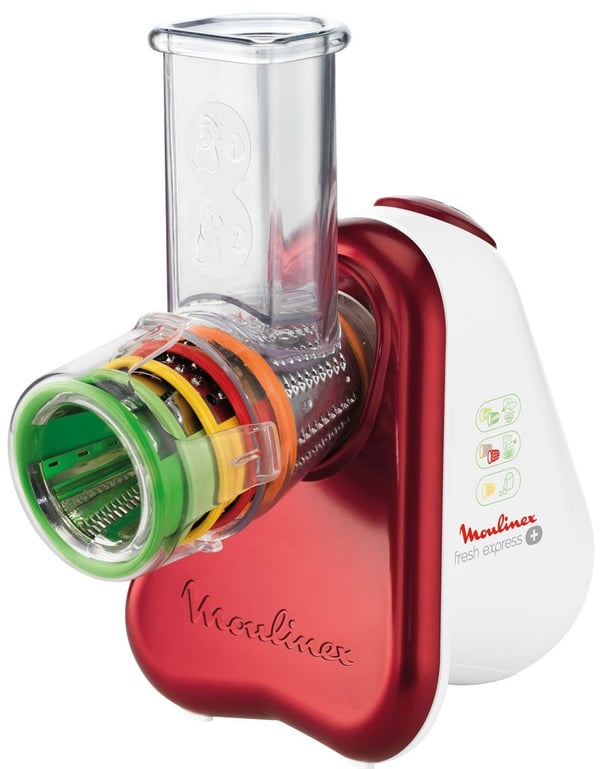 Moulinex DJ755G Elektriske rivejern og spiralizer Elektrisk rivejern Rød, Hvid Moulinex DJ755G Elektriske rivejern og spiralizer Elektrisk rivejern Rød, Hvid