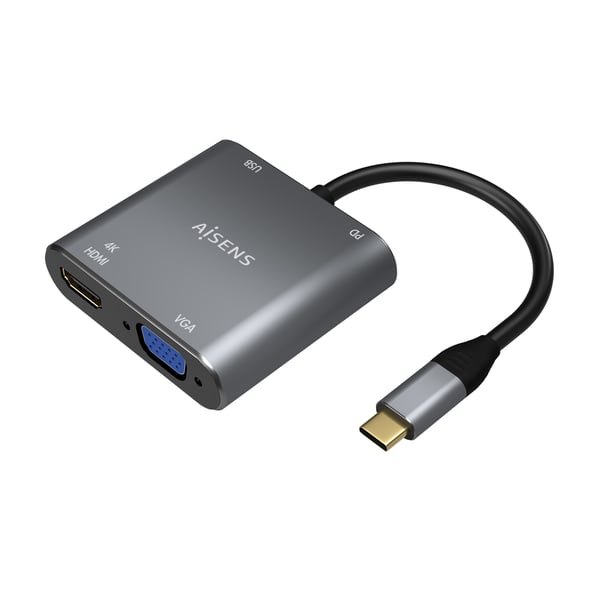 AISENS A109-0626 USB-grafikadapter 3860 x 2160 pixlar Grå