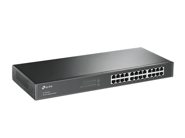 TP-Link TL-SG1024 Ohanterad Gigabit Ethernet (10/100/1000) 1U Svart