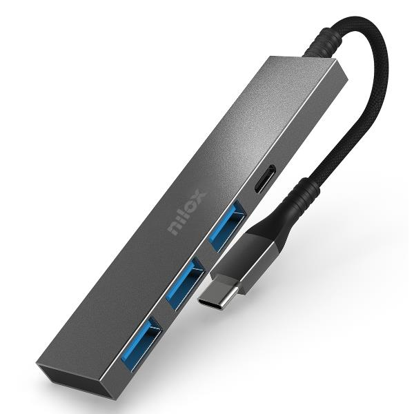 Nilox NXHUBUSBC02 gränssnittshubbar USB 3.2 Gen 1 (3.1 Gen 1) Type-A + Type-C 625 Mbit/s