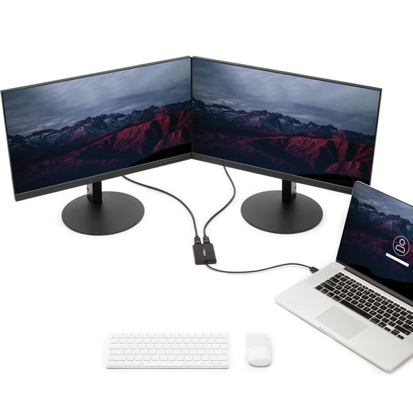 StarTech.com USB 3.0 til Dobbelt DisplayPort Adapter 4K 60Hz, DisplayLink Certificeret, Video Konverter med