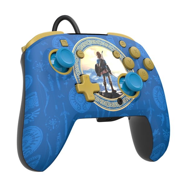 PDP Rematch: Hyrule Blue Blå USB Spelplatta Analog / Digital Nintendo Switch, Nintendo Switch Lite, Nintendo Switch OLED