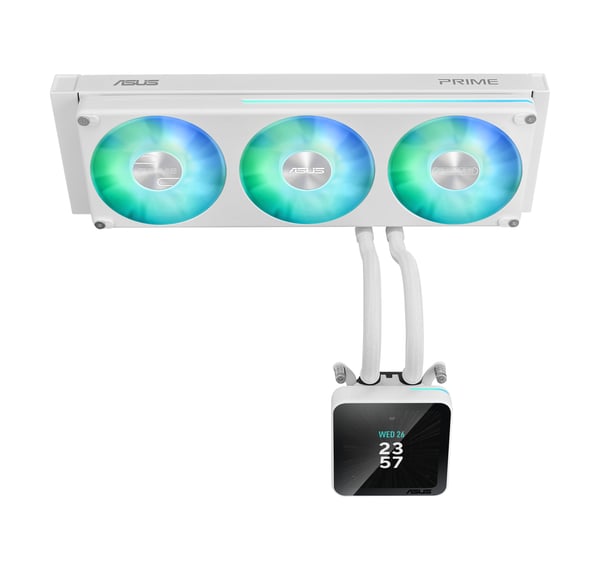 ASUS PRIME SLC II 360 ARGB LCD WHT Processor Allt-i-ett vätskekylare 12 cm Vit 1 styck