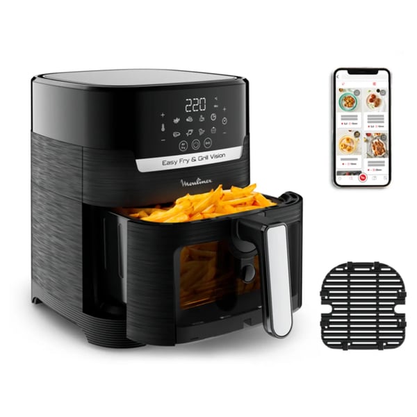 Moulinex Easy Fry & Grill Vision EZ506820 frituregryde Enkelt 4,2 L Enkeltstående Varmluftsteger Sort Moulinex Easy Fry & Grill Vision EZ506820 frituregryde Enkelt 4,2 L Enkeltstående Varmluftsteger Sort