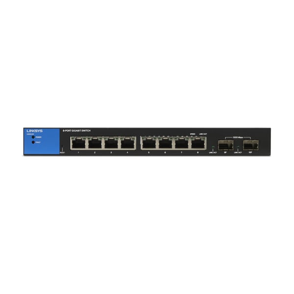 Linksys LGS310C Administreret L3 Gigabit Ethernet (10/100/1000) Sort, Blå