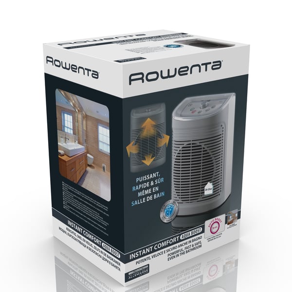 Rowenta Instant Comfort SO6520 Indendørs Grå 2400 W Blæser med elektrisk områdevarmer