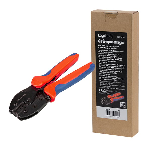 LogiLink PHT0101 kabelklipper Krympeværktøj Sort, Blå, Orange