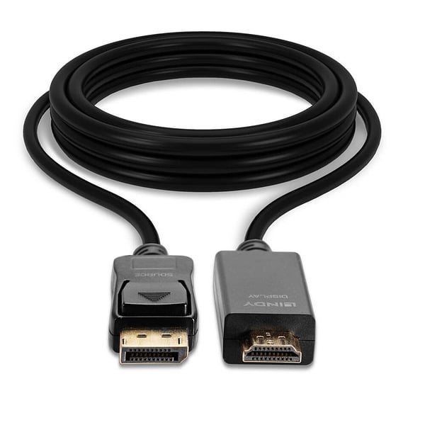 Lindy 36921 videokaapeli-adapteri 1 m DisplayPort HDMI-tyyppi A (vakio) Musta