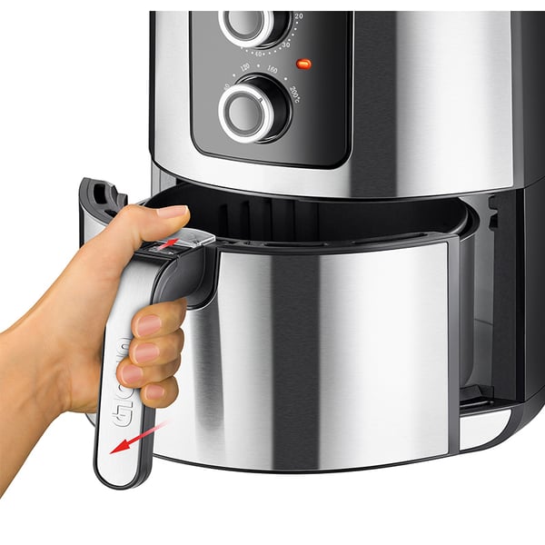 Unold 58655 frituregryde Dobbelt 5 L 1400 W Varmluftsteger Sort, Rustfrit stål