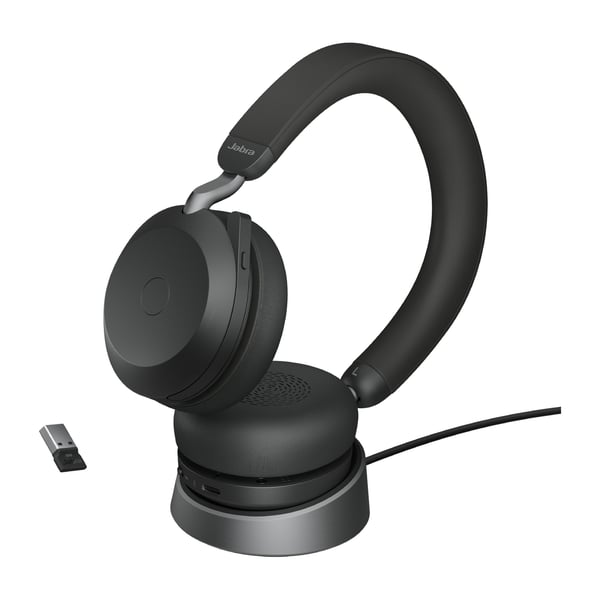 Jabra Evolve2 75 Kuulokkeet Langaton Pääpanta Toimisto/puhelukeskus Bluetooth Latausteline Musta