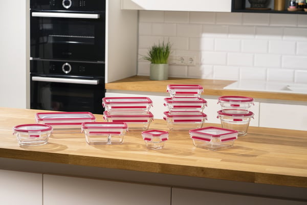 Tefal MasterSeal N10408 Rektangulär Låda 0,85 l Transparent, Röd 1 styck