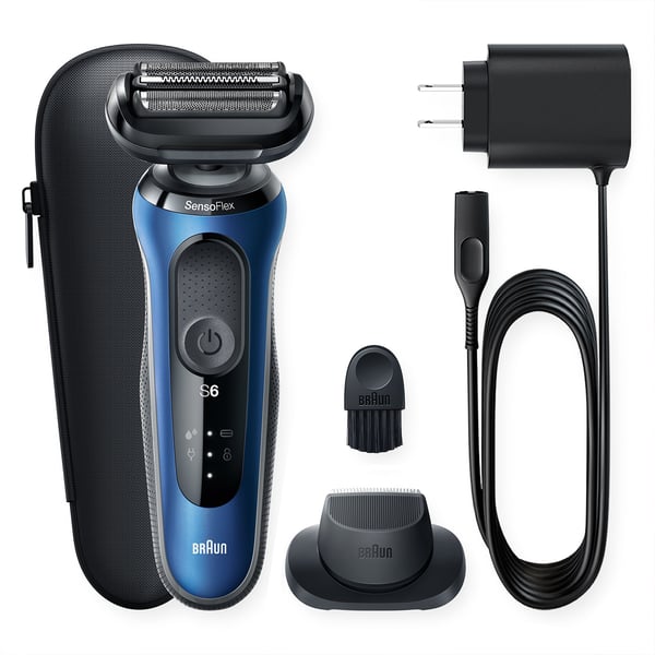 Braun Series 6 61-B1200s Folierakapparat Trimmer Svart, Blå