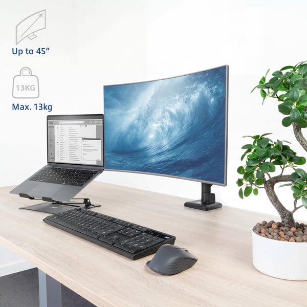 ACT AC8311 fäste och ställ till bildskärm 114,3 cm (45") Bord Svart