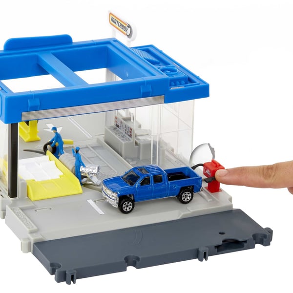 Matchbox Action Drivers Auto Shop lelupakkaus, jossa 1leluauto